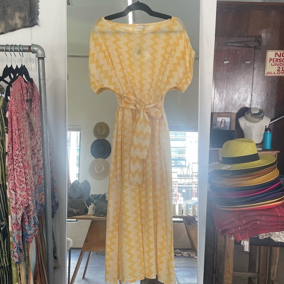 Nimbu Bimala Dress in Shibori Lemon